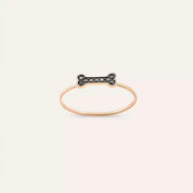 Droopy 0.06 CT Siyah Pırlanta Taşlı Yüzük