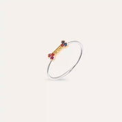 Bony 0.08 CT Multicolor Safir Taşlı Yüzük
