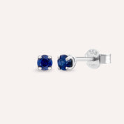 Duo 0.33 CT Safir Taşlı Beyaz Altın Küpe - Tufanlar Kuyumculuk