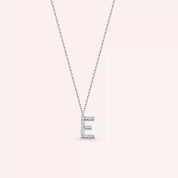 E Harf 0.10 CT Pırlanta Taşlı Beyaz Altın Kolye