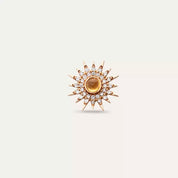 Eclipse Yellow Safir ve Pırlanta Taşlı Tek Küpe