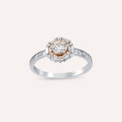 Edna 0.92 CT Baget Pırlanta Taşlı Beyaz Altın Yüzük