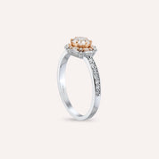 Edna 0.92 CT Baget Pırlanta Taşlı Beyaz Altın Yüzük