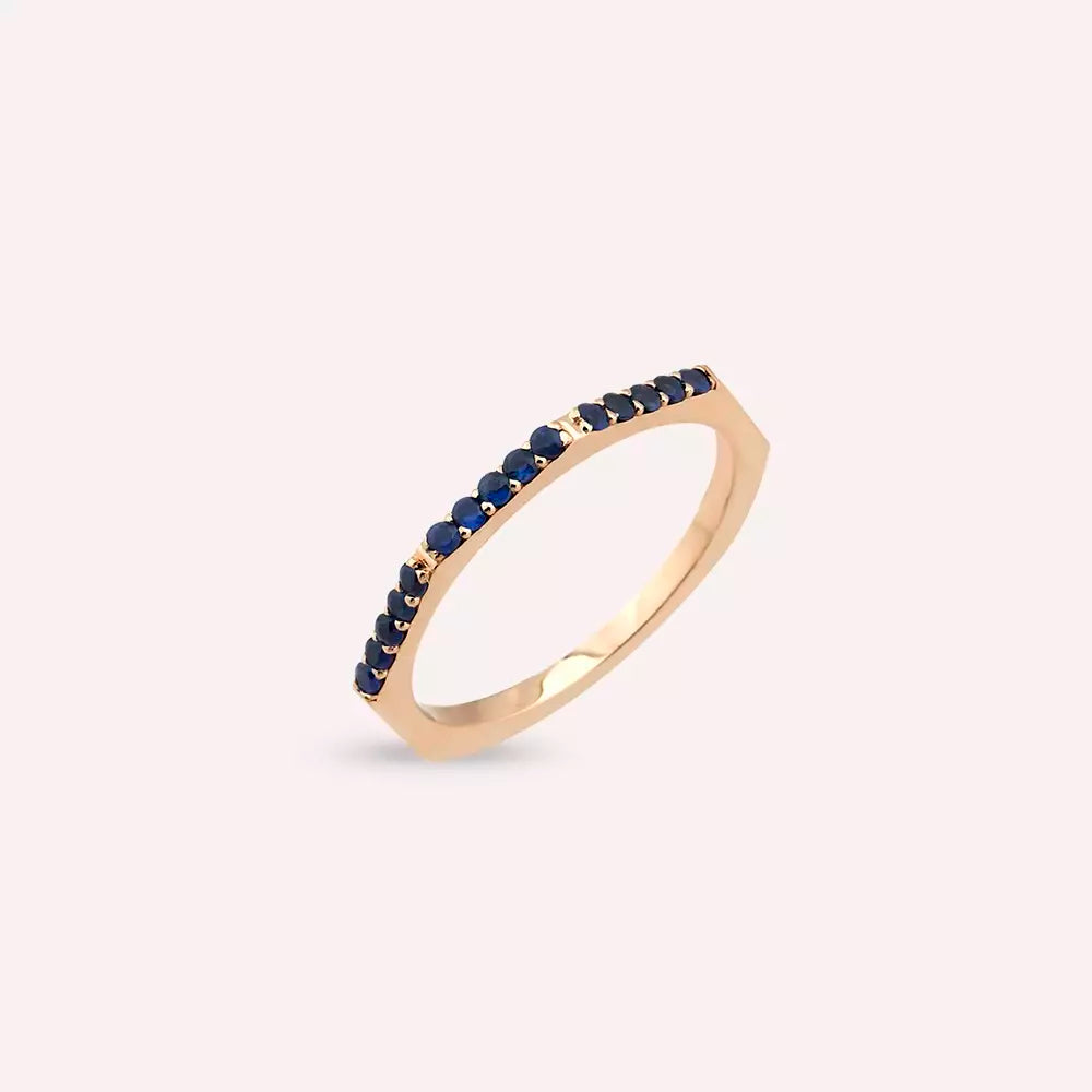 Eon 0.25 CT Safir Taşlı Rose Altın Yüzük