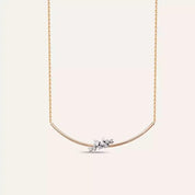 Evelyn Pırlanta Taşlı Rose Altın Kolye