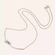 Evelyn Pırlanta Taşlı Rose Altın Kolye