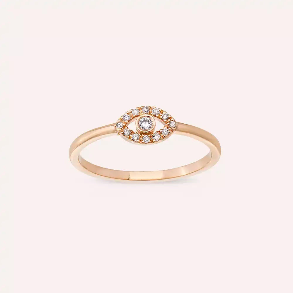 Soul 0.07 CT Pırlanta Taşlı Rose Altın Yüzük