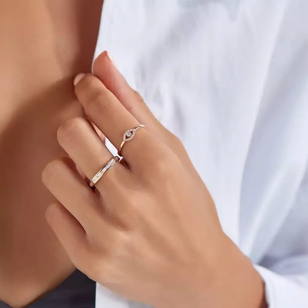 Soul 0.07 CT Pırlanta Taşlı Rose Altın Yüzük