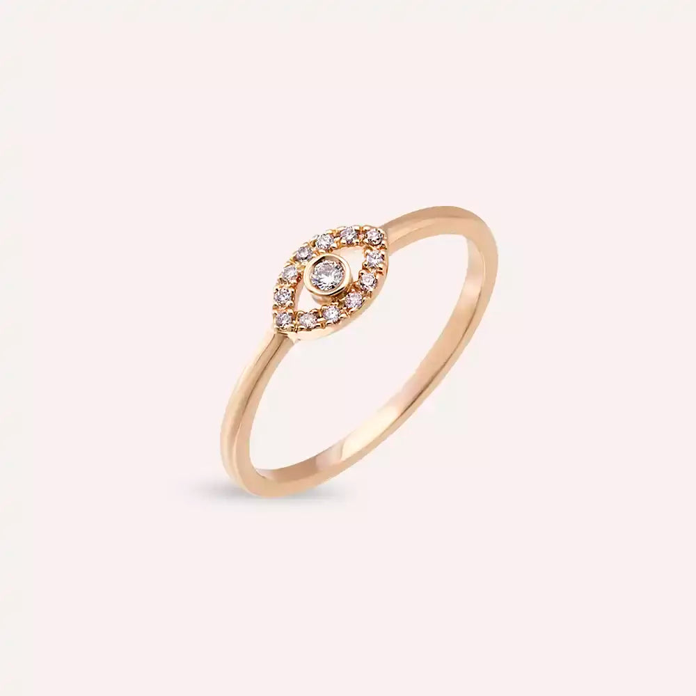 Soul 0.07 CT Pırlanta Taşlı Rose Altın Yüzük