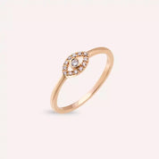 Soul 0.07 CT Pırlanta Taşlı Rose Altın Yüzük