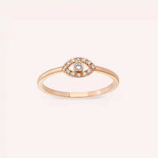 Eye 0.07 CT Pırlanta Taşlı Rose Altın Yüzük
