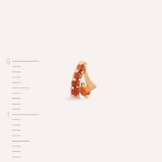 Fey Multicolor Safir Taşlı Rose Altın Tek Küpe