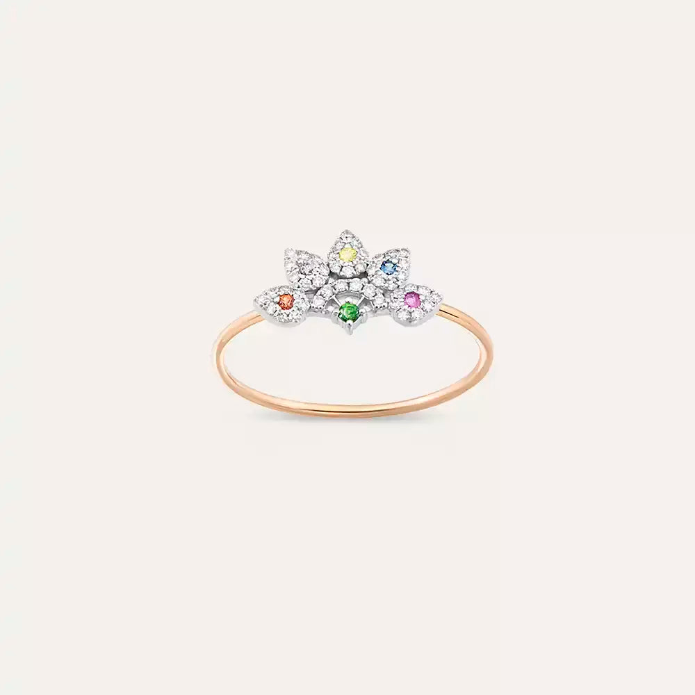 Flare 0.25 CT Multicolor Safir ve Pırlanta Taşlı Yüzük