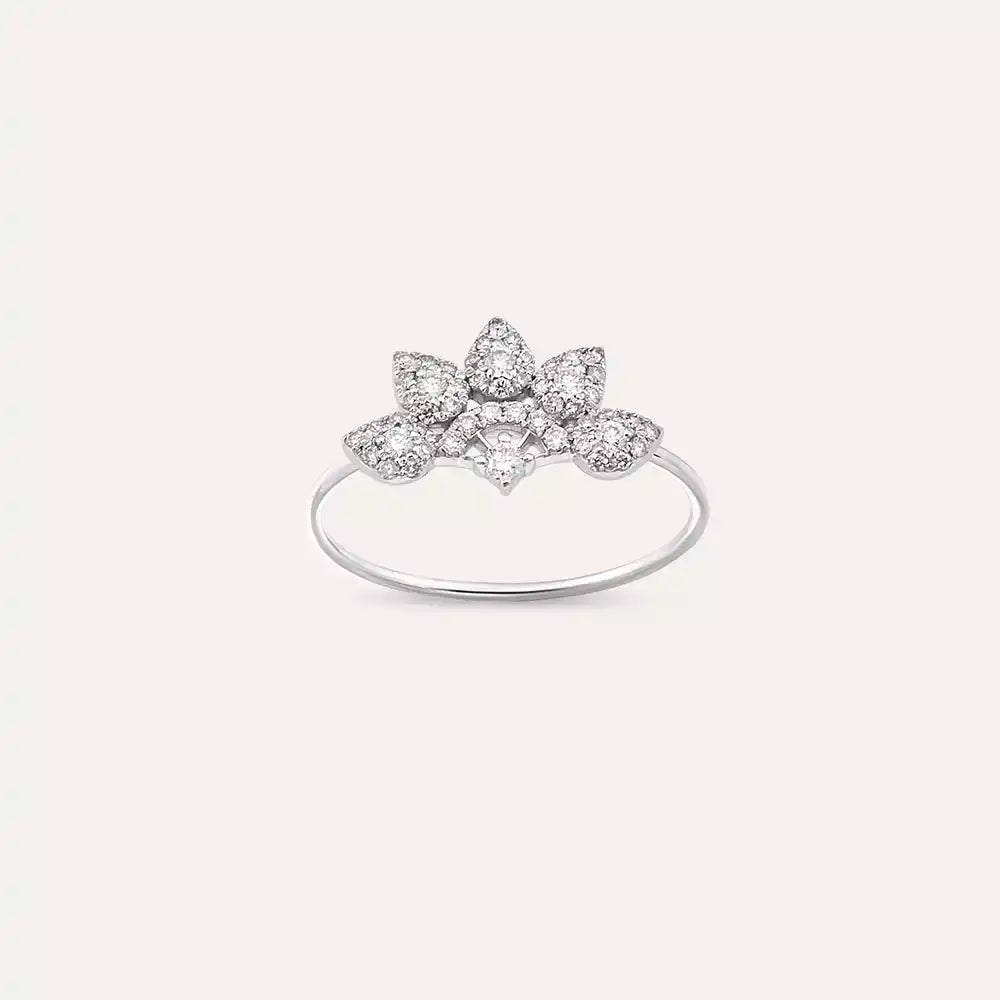 Sparkle 0.26 CT Pırlanta Taşlı Beyaz Altın Yüzük