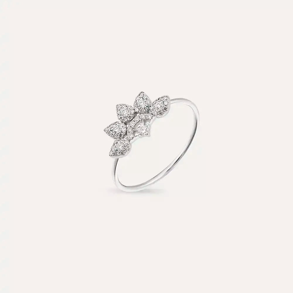 Sparkle 0.26 CT Pırlanta Taşlı Beyaz Altın Yüzük