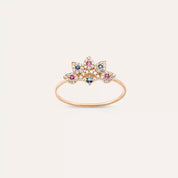 Flare 0.28 CT Multicolor Safir ve Pırlanta Taşlı Yüzük
