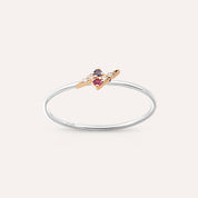 Flash 0.06 CT Multicolor Safir ve Pırlanta Taşlı Yüzük