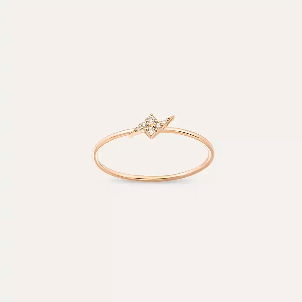 Flash Rose 0.04 CT Pırlanta Taşlı Yüzük