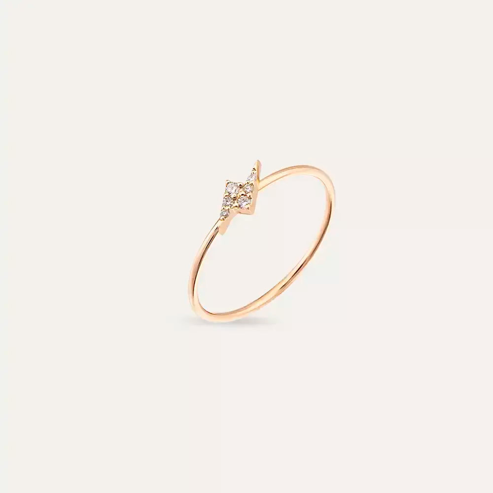 Flash Rose 0.04 CT Pırlanta Taşlı Yüzük
