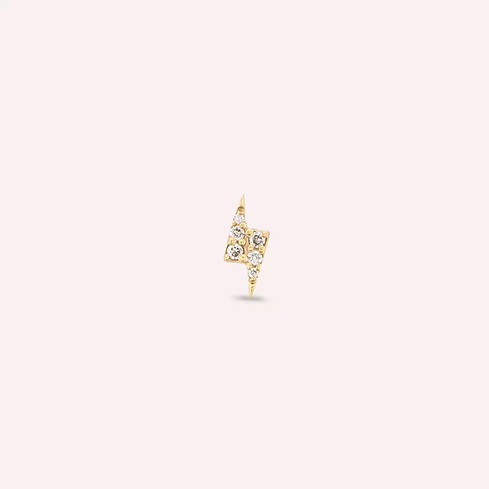 Flash Yellow Pırlanta Taşlı Piercing