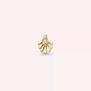 Fringe Pırlanta Taşlı Sarı Altın Piercing