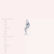 Gale Pırlanta Taşlı Beyaz Altın Tek Küpe