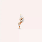 Gale Pırlanta Taşlı Rose Altın Piercing