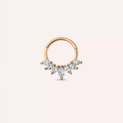 Gleam Pırlanta Taşlı Rose Altın Halka Piercing