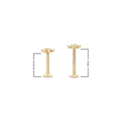 Gusto Kalp Sallanan İncili Altın Tragus Piercing