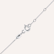 H Harf 0.09 CT Pırlanta Taşlı Beyaz Altın Kolye