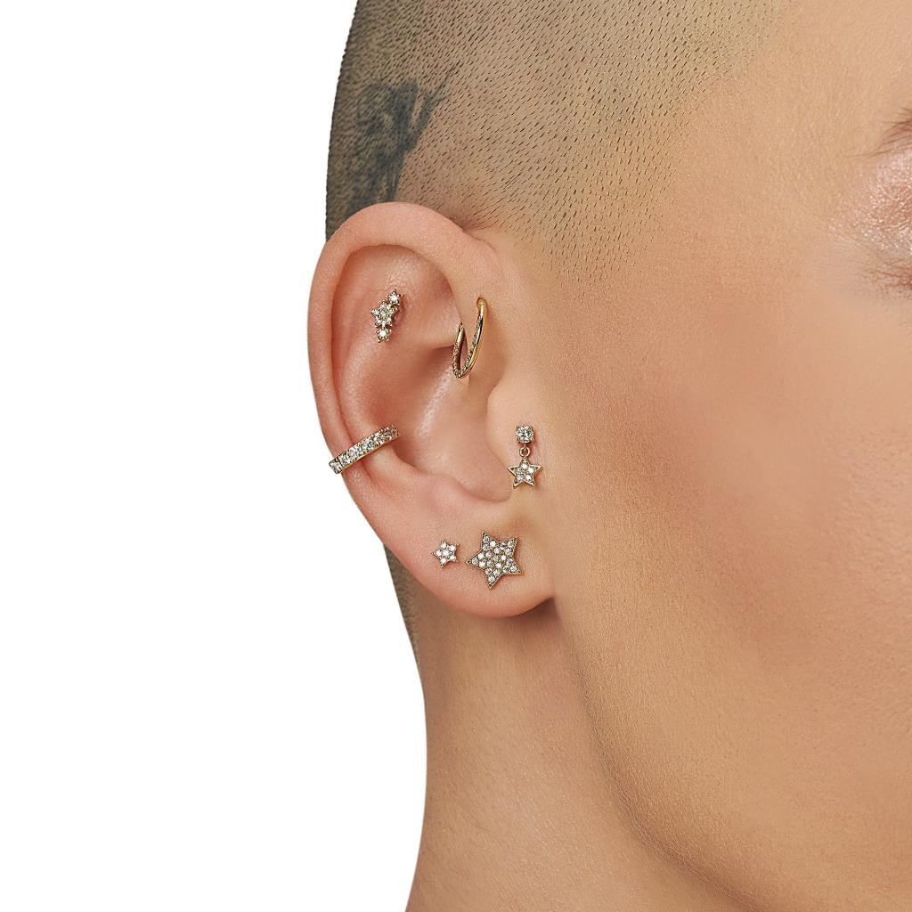 Halka Sıra Taş Pırlanta Piercing