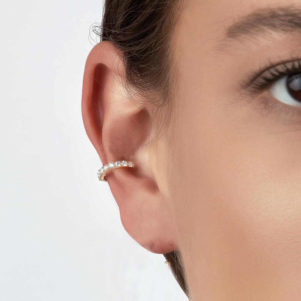 Halka Taşlı Pırlanta Earcuff