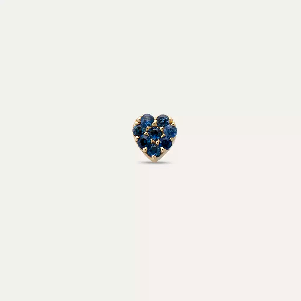 Cherie Blue Safir Taşlı Mini Tek Küpe
