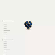 Cherie Blue Safir Taşlı Mini Tek Küpe
