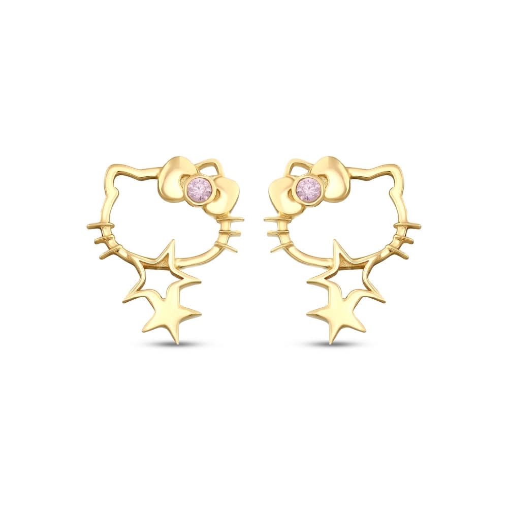 Hello Kitty Altın Küpe KP2750A