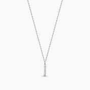 I Harf 0.04 CT Pırlanta Taşlı Beyaz Altın Kolye