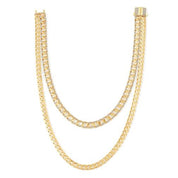 İki Sıra Taşlı Piramit Gurmet Zincir