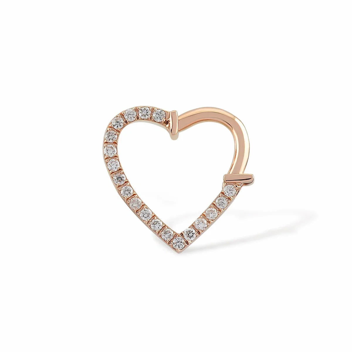 Kalp Halka Pırlanta Piercing