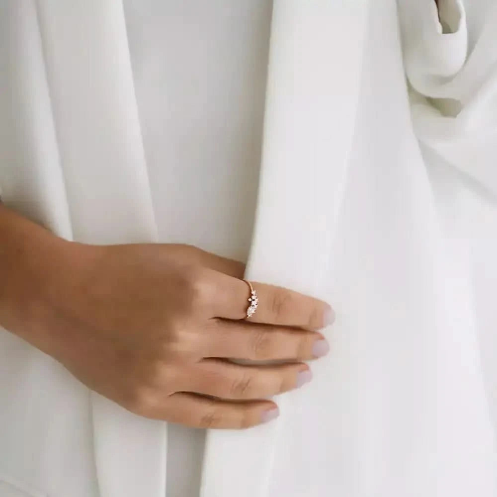 Kleio 0.46 CT Pırlanta Taşlı Rose Altın Yüzük