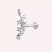 Laurel Pırlanta Taşlı Beyaz Altın Piercing