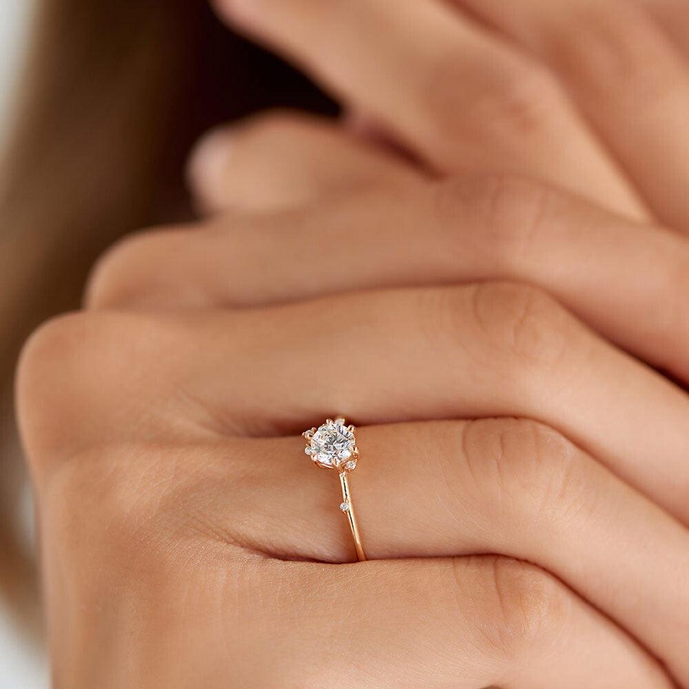 Leah 0.53 CT Pırlanta Taşlı Rose Altın Yüzük - Tufanlar Kuyumculuk