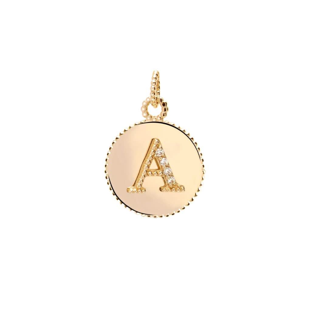 Letters Vintage Harf Altın Charm