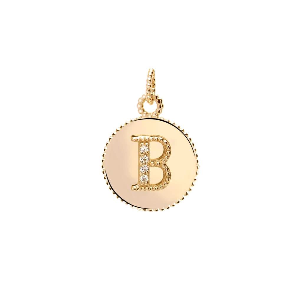 Letters Vintage Harf Altın Charm