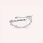 Linear 0.05 CT Pırlanta Taşlı Beyaz Altın Yüzük