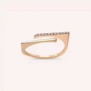 Linear 0.05 CT Pırlanta Taşlı Rose Altın Yüzük