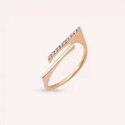 Linear 0.05 CT Pırlanta Taşlı Rose Altın Yüzük