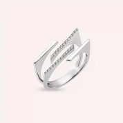 Linear 0.11 CT Pırlanta Taşlı Beyaz Altın Yüzük
