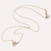 Livas Pırlanta Taşlı Rose Altın Kolye