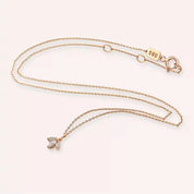 Lotus 0.12 CT Markiz Kesim Pırlanta Taşlı Rose Altın Kolye