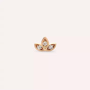Mini Purity Pırlanta Taşlı Rose Altın Piercing